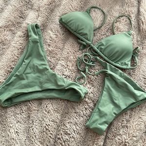 Green swimsuit